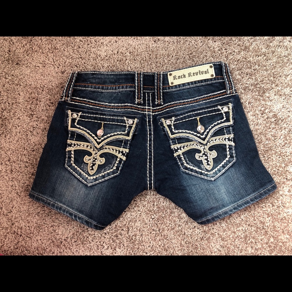 Rock Revival Celine H79 Short in Dark Indigo